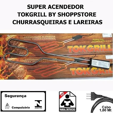 Super Acendedor Elétrico Churrasqueira/Lareira/850W TokGrill