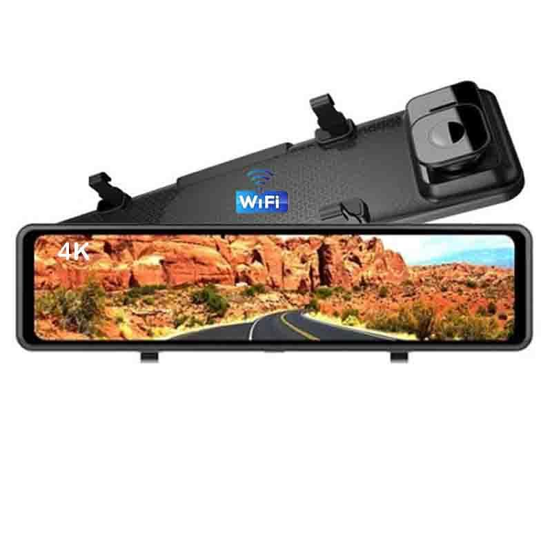 Câmera Espelho Retrovisor 30 cm Gravador de vídeo 4K + GPS - Shoppstore