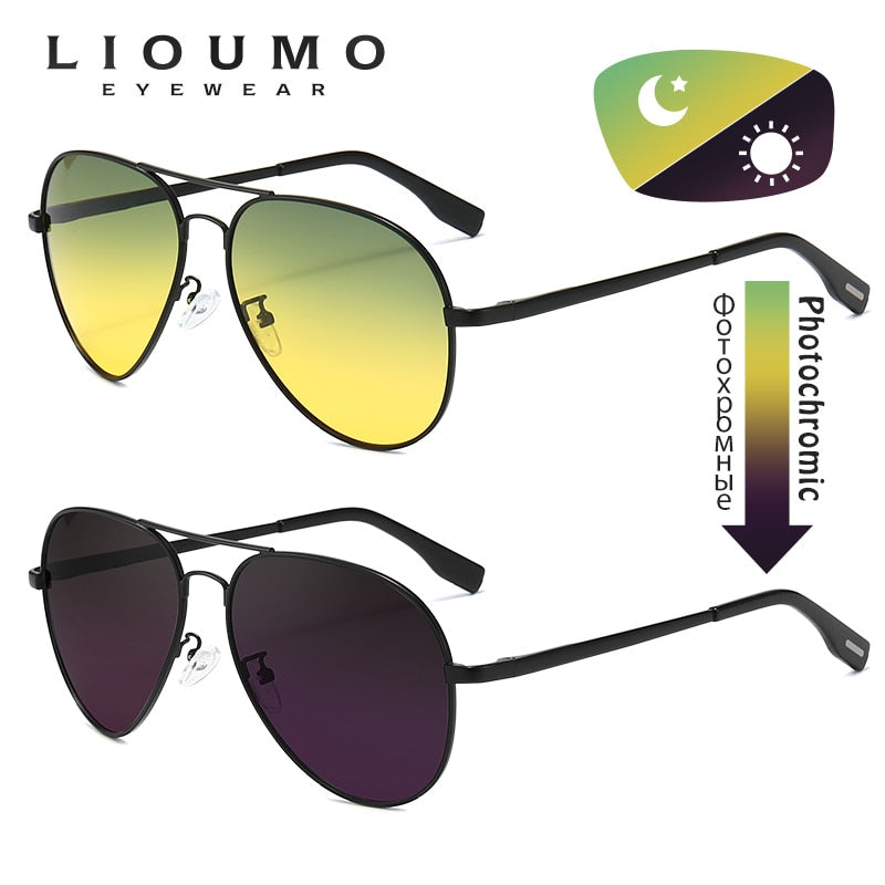 Óculos de Sol Polarizados Masculino Fotocrômico Dia Noite UV400 - Shoppstore