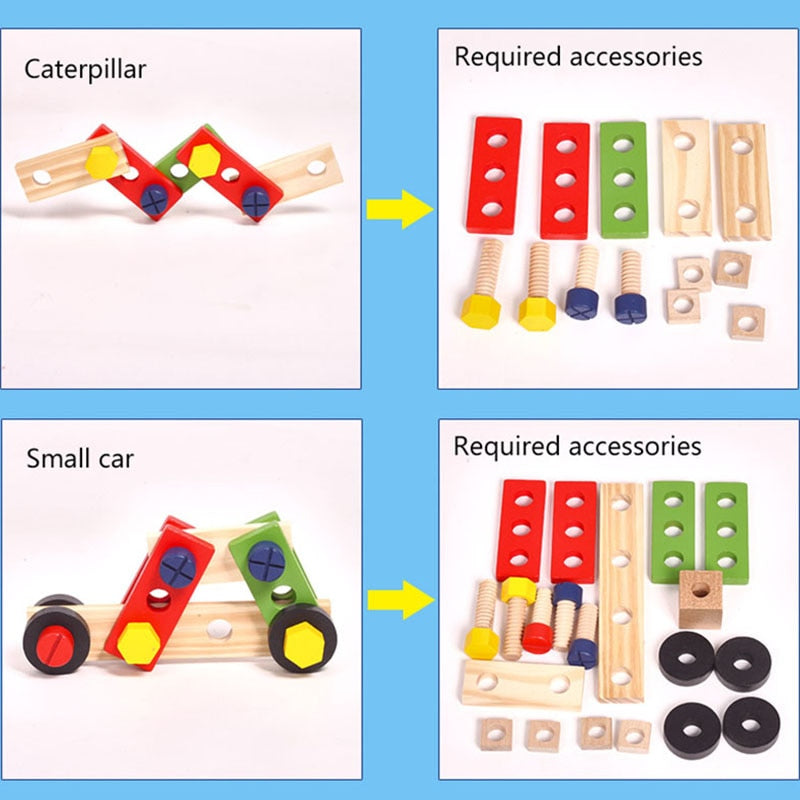 Brinquedo Educativo Montessori Caixa  Ferramentas  Madeira