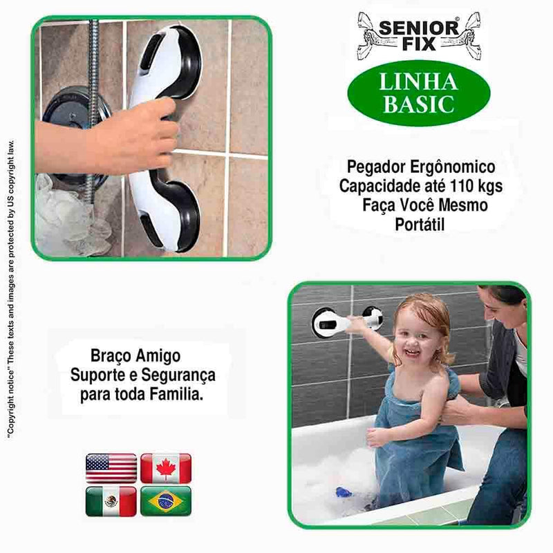 Barra para Banheiro Premiada SeniorFix Basic Apoio Confiável - Shoppstore