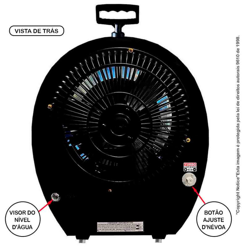 Climatizador de Ar p/ 35m2 Portátil Turbo by Shoppstore Pto - Shoppstore