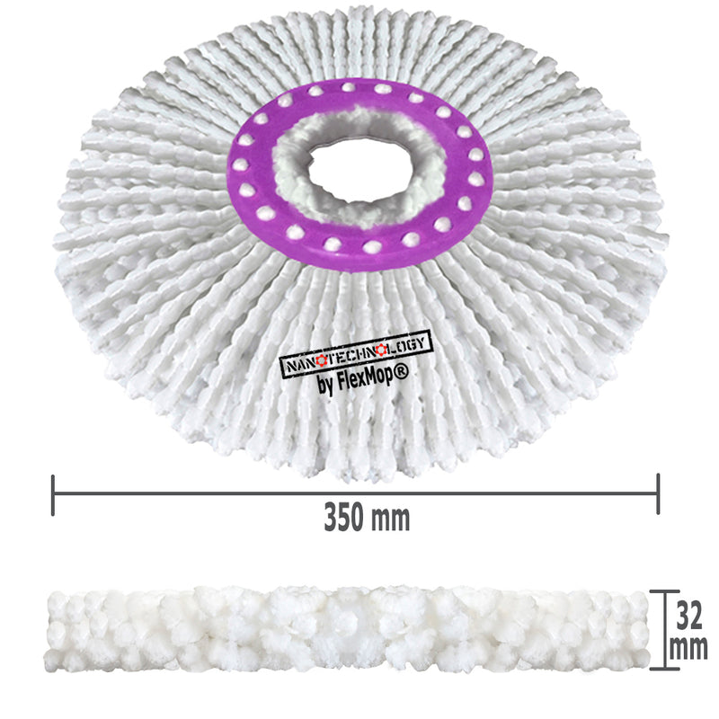 Kit Refil 100% Microfibra FlexMop Nanotecnologia Único 150gr