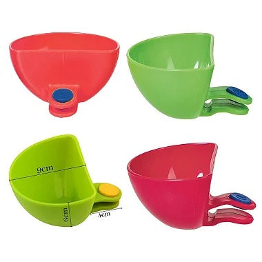 Conjunto 2 Mini Bowl p/ Molhos  Dip & Clip® Verde e Vermelho